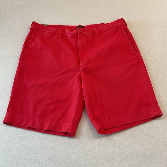 J. Crew Other - J Crew Shorts Mens Size 35 Red Stanton Chino Twill 9” Inseam Flat Front NWT